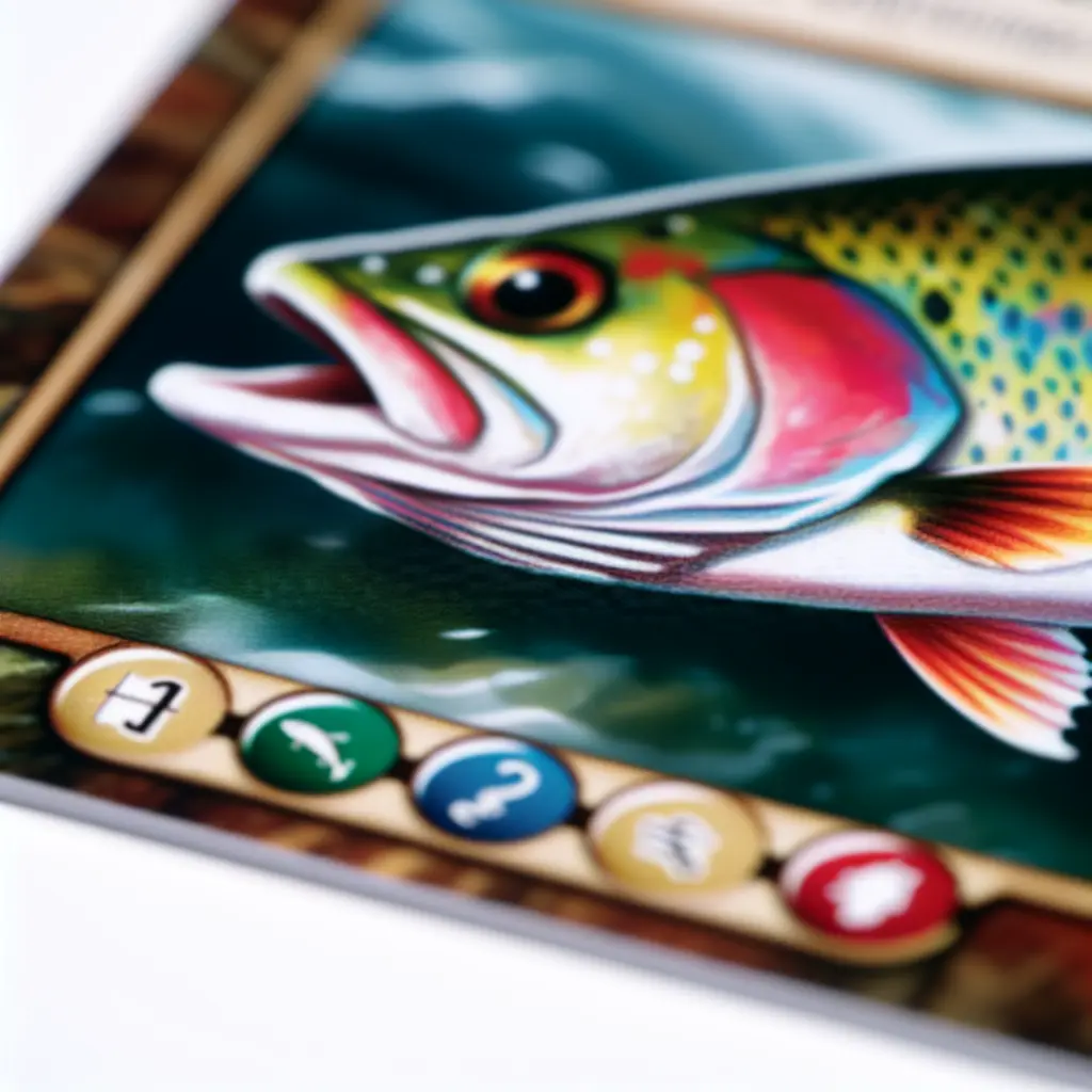Kolorowa ilustracja rybki na karcie do gry