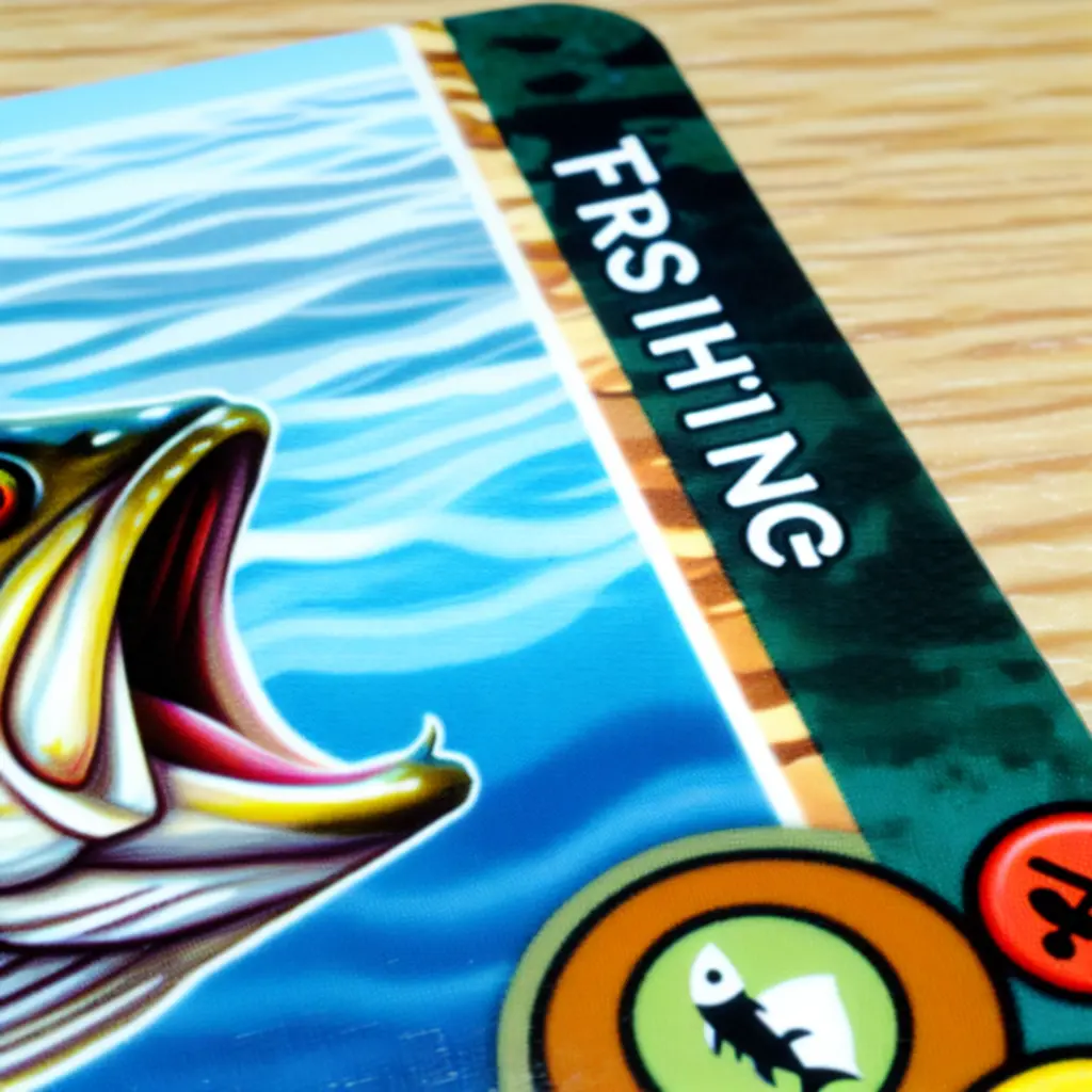 Projekt karty do gry wędkarskiej